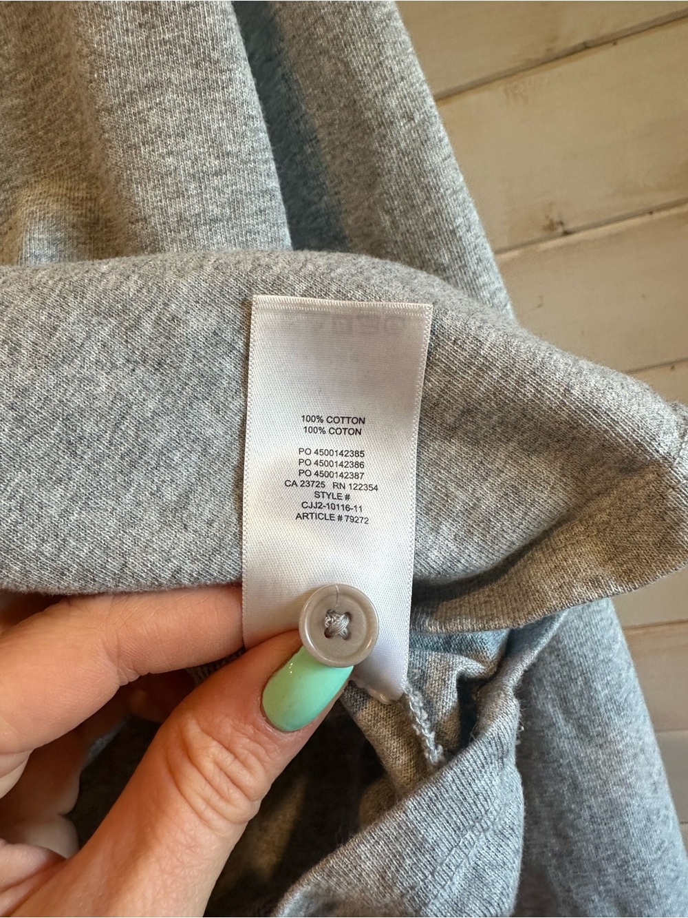 Sunday Best | Grey Cropped Polo Long Sleeve - Picture 4 of 6